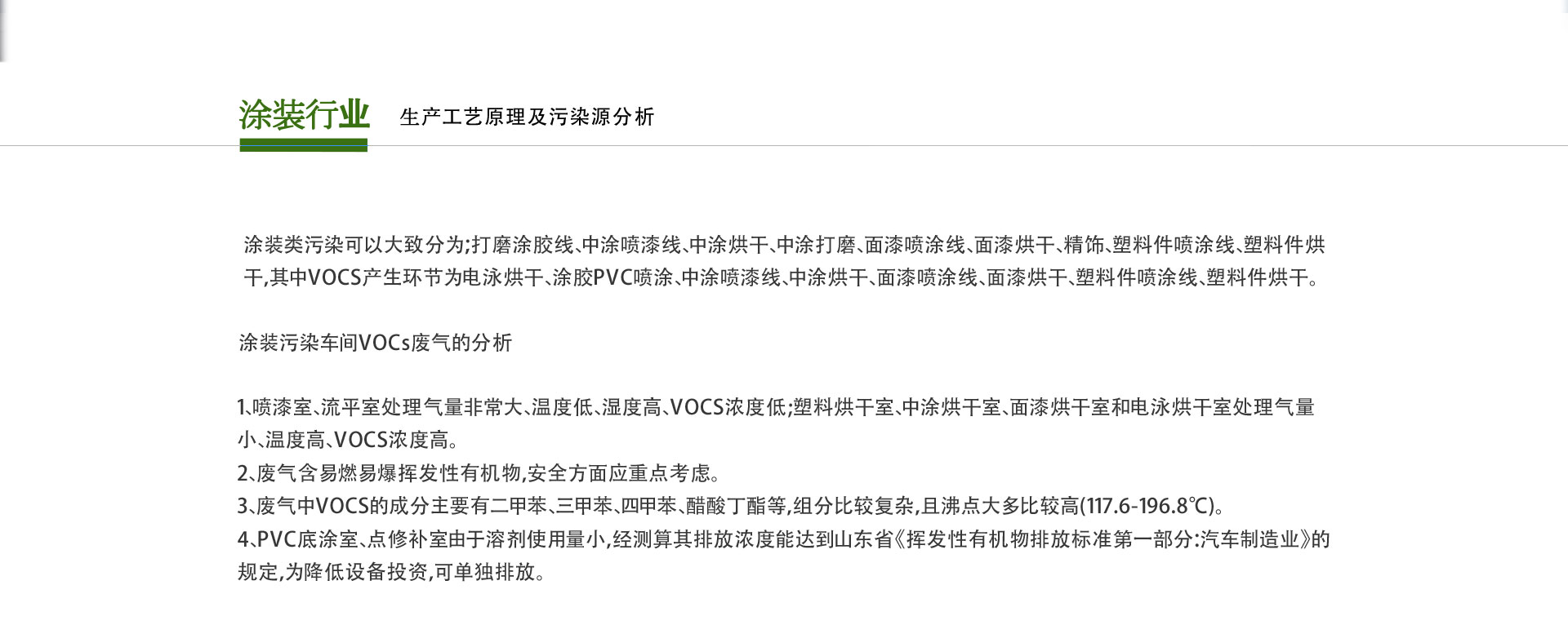 涂裝行業VOCs廢氣治理設備